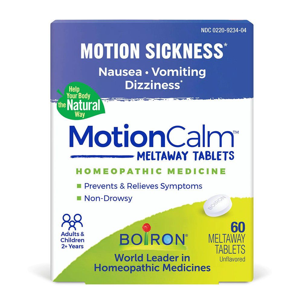 Boiron MotionCalm Tablets, Homeopathic Medicine Relief for Nausea, Vomiting and Dizziness, 60 Ea